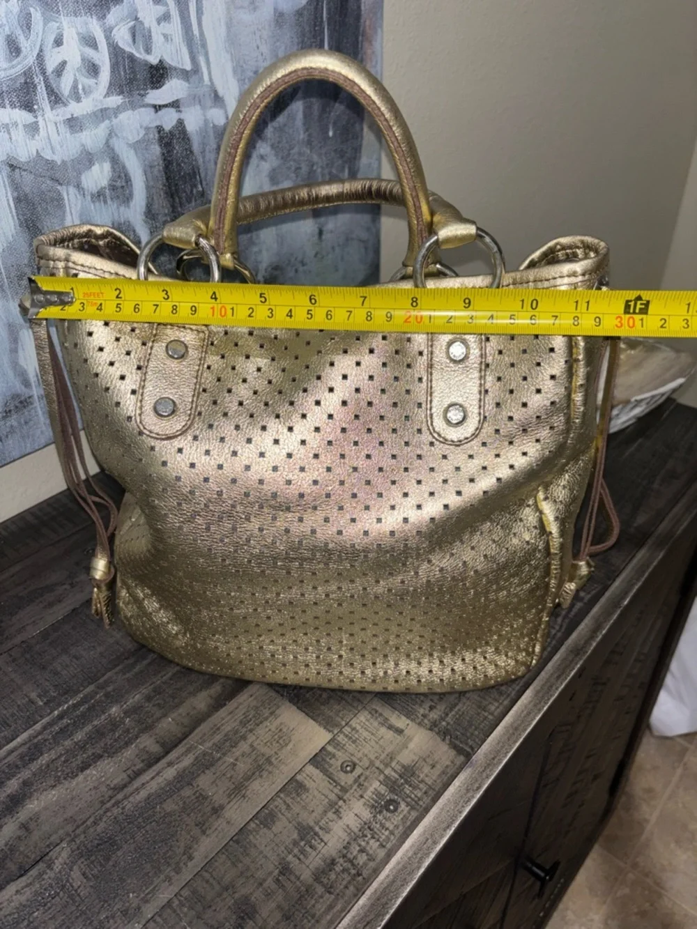 Plinio Visonà gold metallic top handle tote - Picture 10 of 10